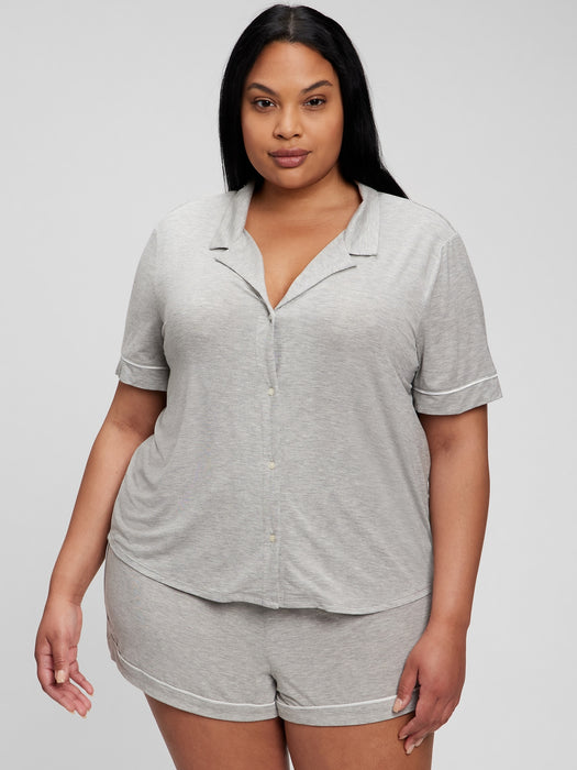 LENZING&#153 TENCEL&#153 Modal Pajama Shirt - light heather grey