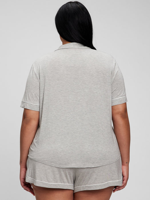 LENZING&#153 TENCEL&#153 Modal Pajama Shirt - light heather grey