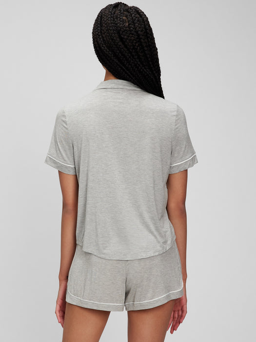 LENZING&#153 TENCEL&#153 Modal Pajama Shirt - light heather grey