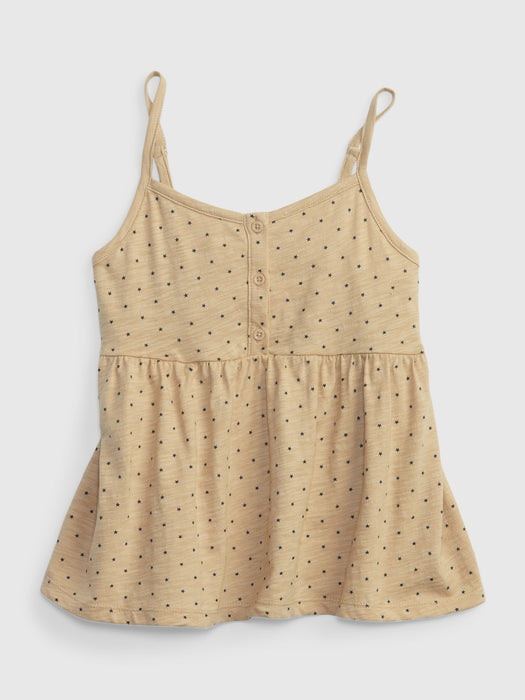 Kids Peplum Tank Top - new sand beige