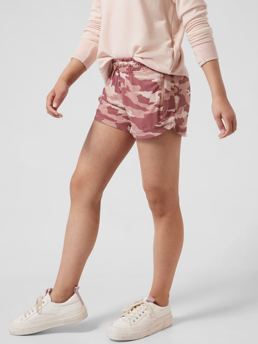 Athleta Girl All Play 3&#34 Short - Camo Lux Grecian Rose