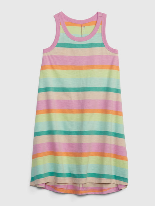 Kids Swing Tank Dress - multi stripe