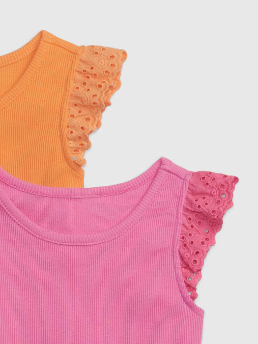 Toddler Eyelet Tank Top (2-Pack) - phoebe pink