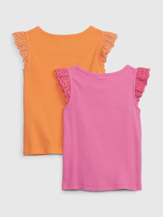 Toddler Eyelet Tank Top (2-Pack) - phoebe pink