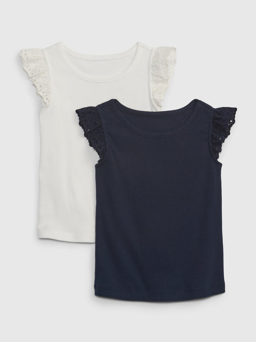 Toddler Eyelet Tank Top (2-Pack) - new off white