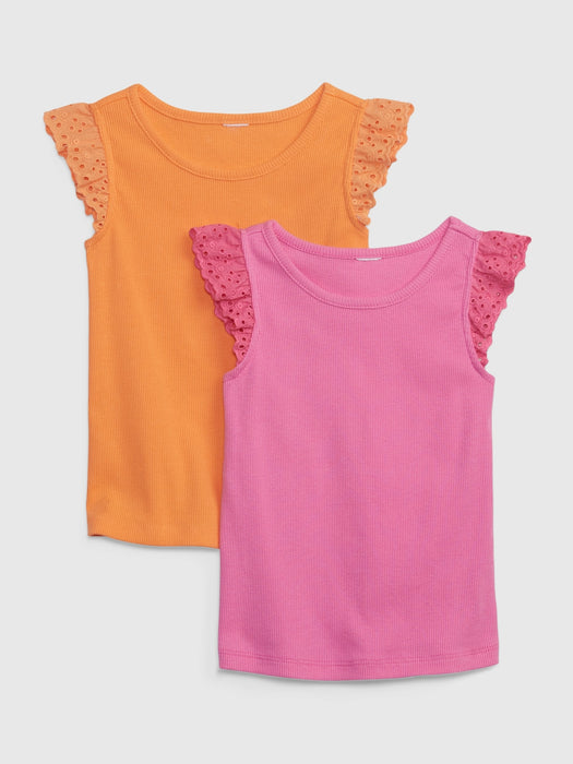 Toddler Eyelet Tank Top (2-Pack) - phoebe pink