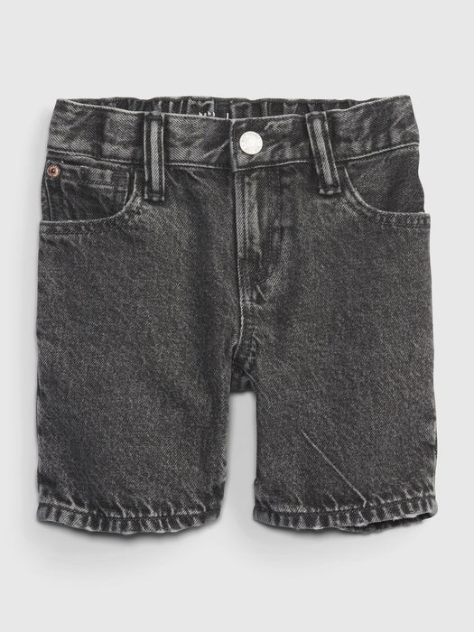 Toddler '90s Loose Denim Shorts with Washwell - black wash