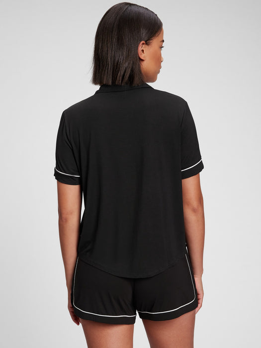 LENZING&#153 TENCEL&#153 Modal Pajama Shirt - true black