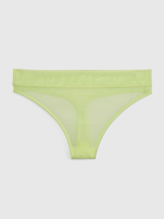 Mesh Thong - neon sugar cane kiwi green