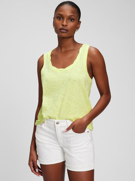 100% Organic Cotton Racerback Tank Top - citron yellow