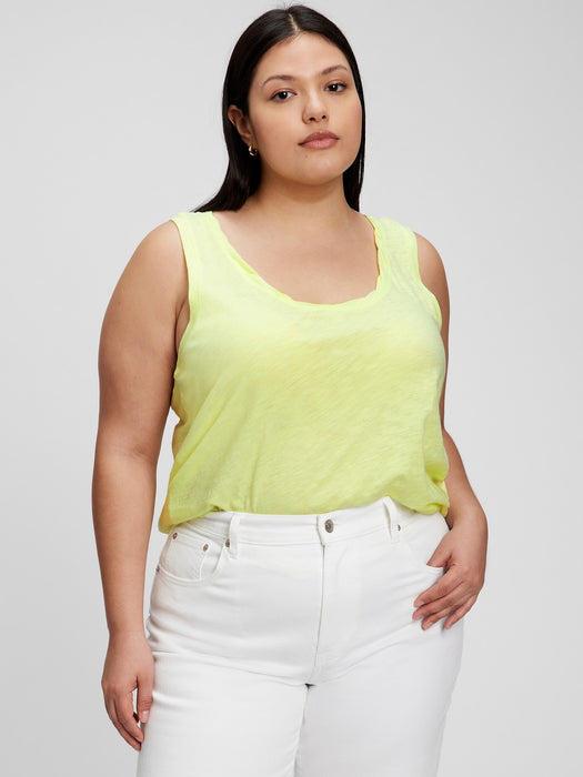 100% Organic Cotton Racerback Tank Top - citron yellow