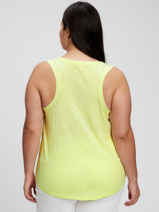 100% Organic Cotton Racerback Tank Top - citron yellow