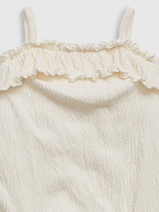 Baby Ruffle Bubble Shorty Set - ivory frost