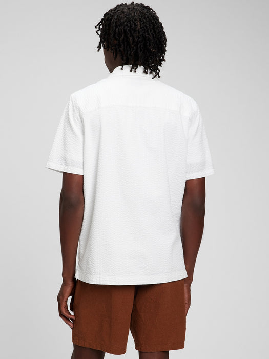 Seersucker Shirt - white