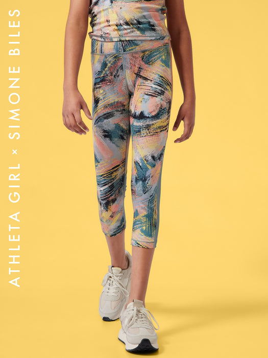 Athleta Girl SB Chit Chat Capri - Brushstroke Multi