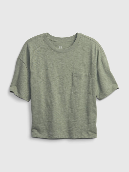 Teen 100% Organic Cotton Pocket T-Shirt - green