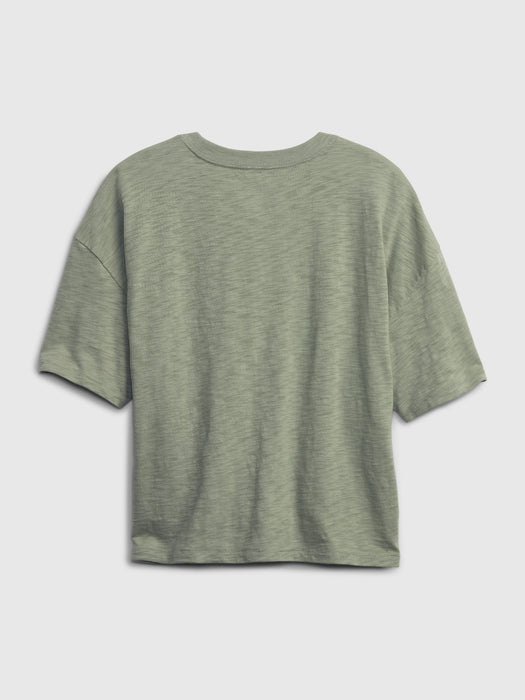 Teen 100% Organic Cotton Pocket T-Shirt - green