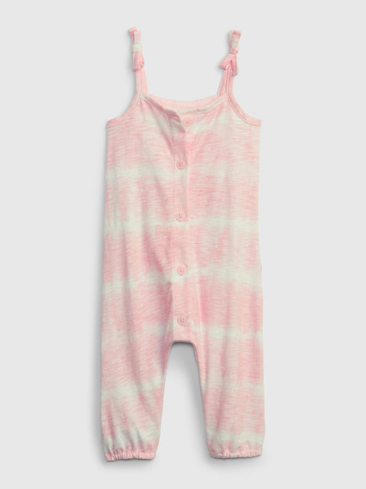 Baby 100% Organic Cotton Tie-Dye One-Piece - new babe pink