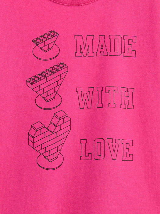 babyGap &#124 LEGO&#174 100% Organic Cotton Graphic T-Shirt - pink love graphic