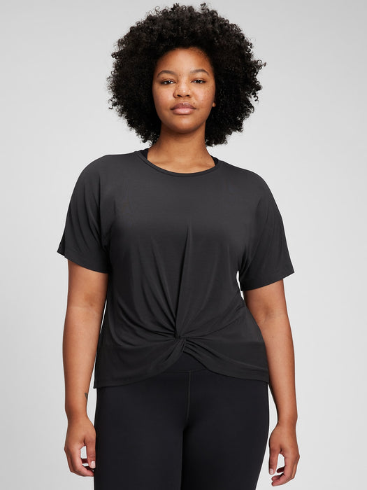 GapFit Twist-Front T-Shirt - black