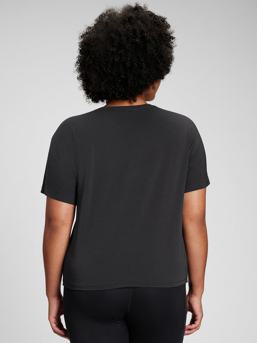 GapFit Twist-Front T-Shirt - black