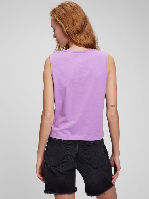 Shrunken Muscle Tank Top - pale orchid purple