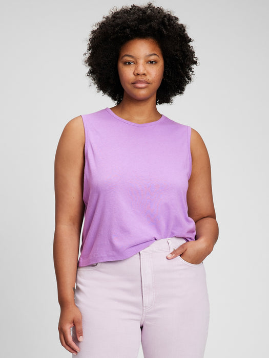 Shrunken Muscle Tank Top - pale orchid purple