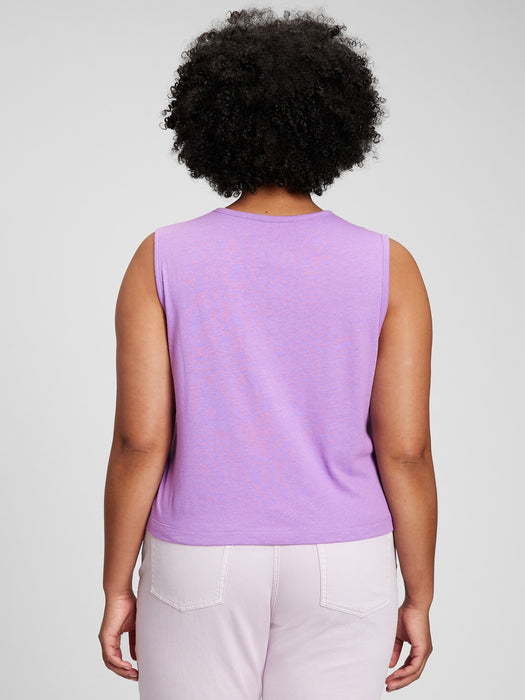 Shrunken Muscle Tank Top - pale orchid purple