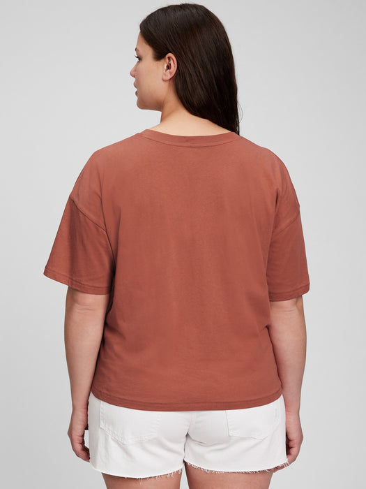 Gap &#215 Lizzy 100% Organic Cotton Graphic T-Shirt - cedarwood brown