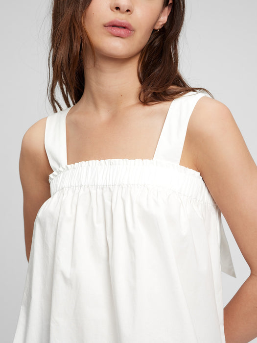 Tie-Back Babydoll Tank Top - new off white