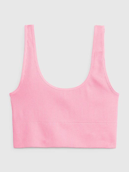 Seamless Ribbed Bralette - neon impulsive pink