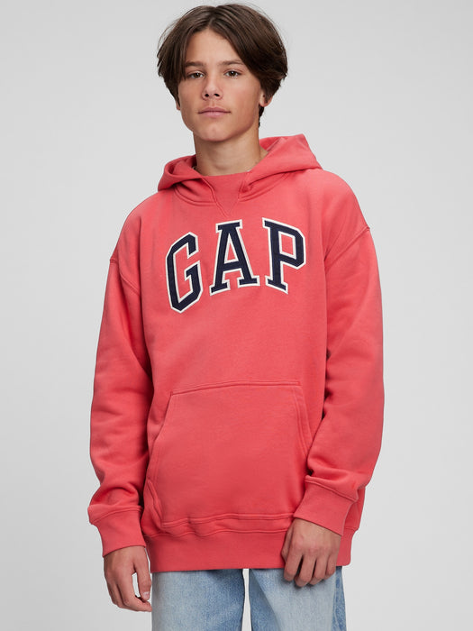 Teen Gap Logo Hoodie - red peach