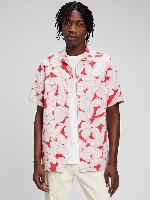 Vacay Shirt - red floral print