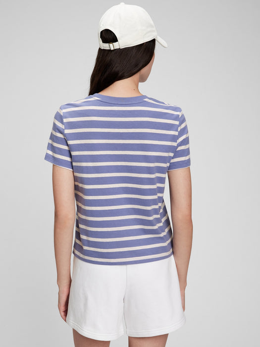 Shrunken T-Shirt - blue stripe