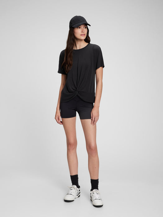 GapFit Twist-Front T-Shirt - black