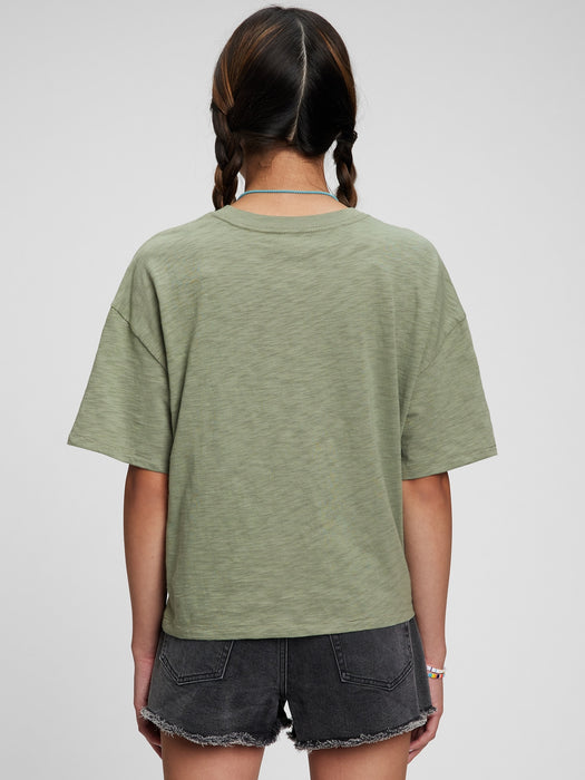 Teen 100% Organic Cotton Pocket T-Shirt - green