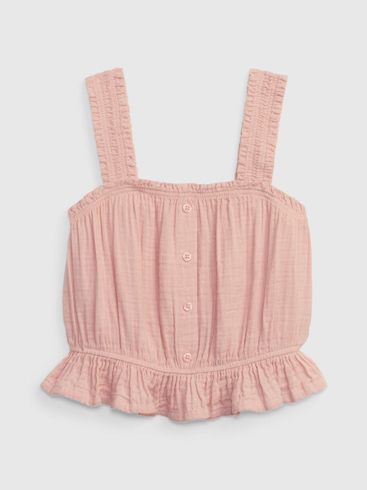 Teen Ruffle Tank Top - pink