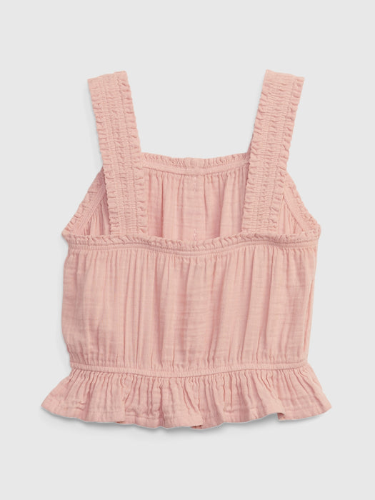 Teen Ruffle Tank Top - pink