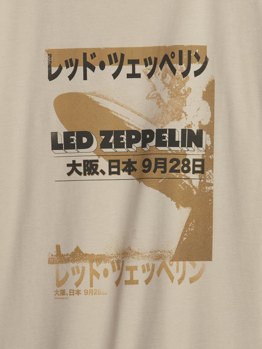 Teen &#124 Band Graphic T-Shirt - led zeppelin beige