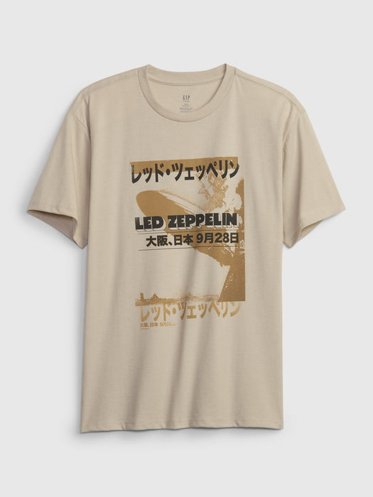 Teen &#124 Band Graphic T-Shirt - led zeppelin beige