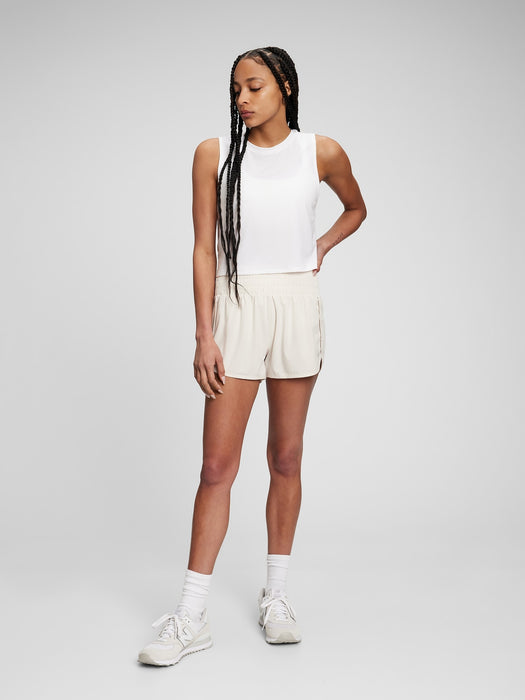 GapFit Breathe Cropped Muscle Tank Top - optic white