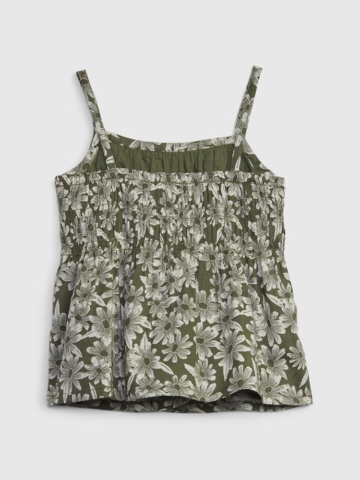 Toddler Floral Smocked Tank Top - floral