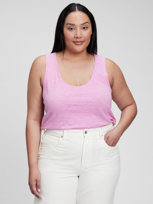 100% Organic Cotton Racerback Tank Top - sugar pink