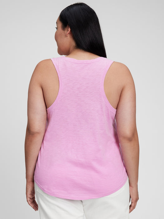 100% Organic Cotton Racerback Tank Top - sugar pink