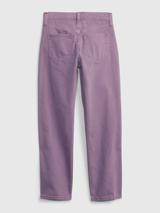 Kids High Rise '90s Loose Jeans with Washwell - purple