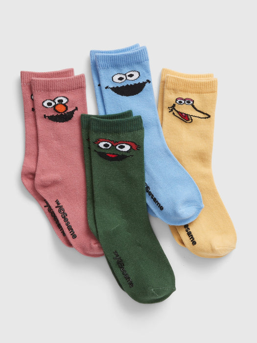 babyGap &#124 Sesame Street Crew Socks (4-Pack) - multi