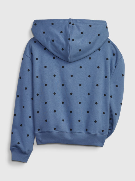 Kids Gap Logo Zip Hoodie - blue dots