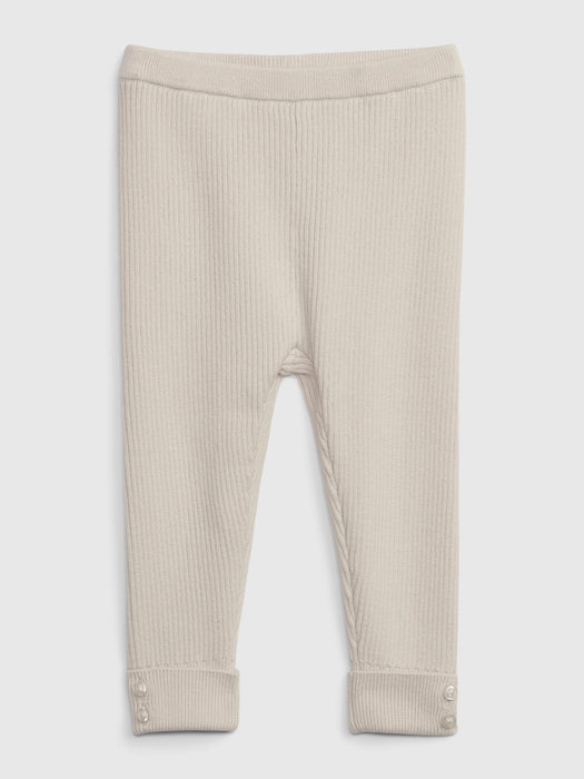 Baby Sweater Leggings - birch beige