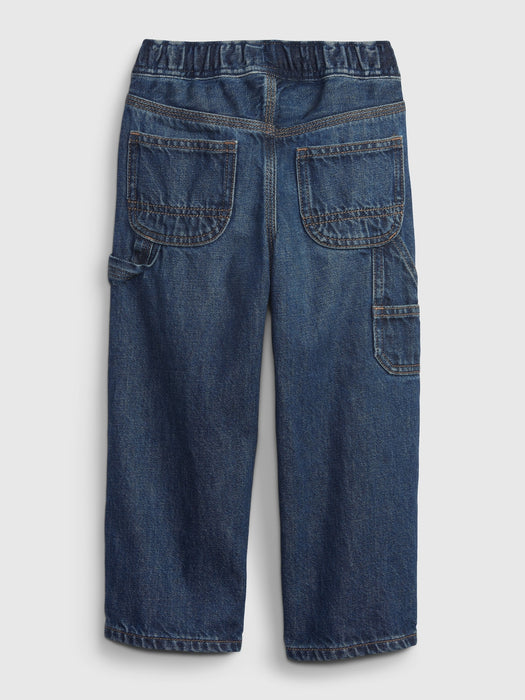 Toddler Pull-On Denim Carpenter Pants with Washwell