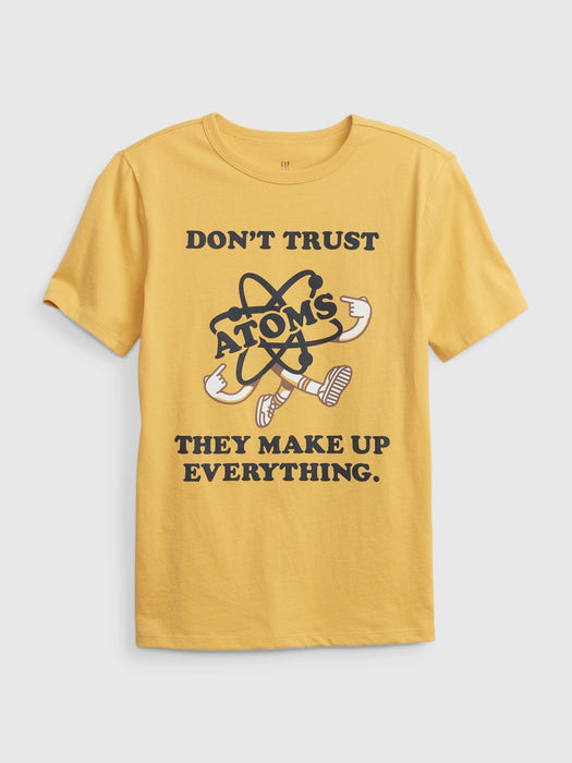 Kids 100% Organic Cotton Graphic T-Shirt - golden honey